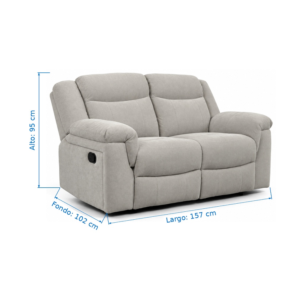 Carlo 2P Gris Claro — Medidas 3/4