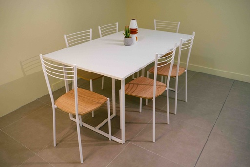 Mesa “Morfeo” (Blanco + Blanco Larice)