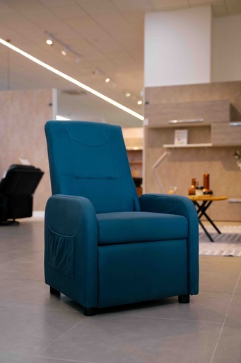 [LTSPB402-911-14] Sillón reclinable push back “Giulio” (Azul)