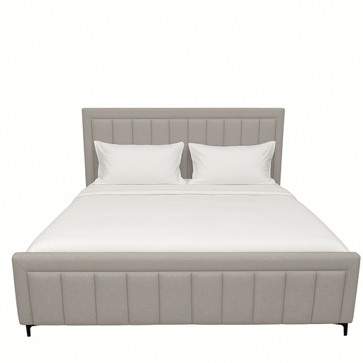 [LTSUB983QUEEN- HLR13] Cama “Jimena” (Queen) (Gris (Terciopelo))