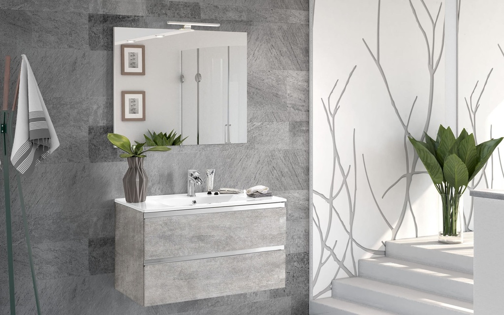 Mueble de baño suspendido (100 cm) + espejo “Vittoria”