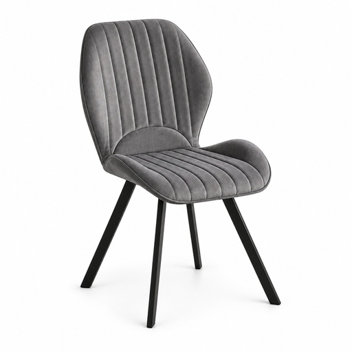 [JSC-8010-G064-6] Silla “Irene” (Gris (Terciopelo))