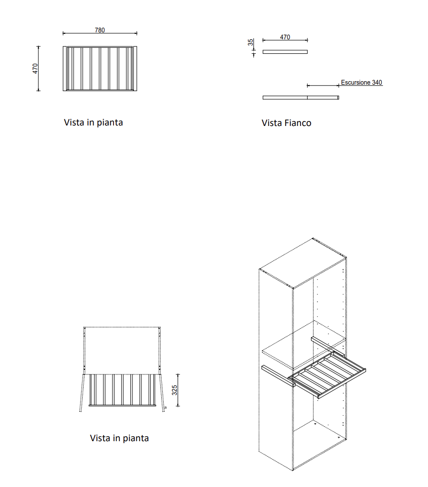 Perchero para pantalones "Donatella"