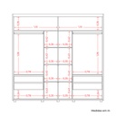 Armario de 2 Puertas Corredizas con Espejo "Alice"