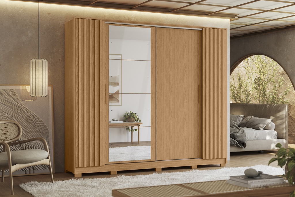 Armario de Puertas Corredizas con Espejo "Alessia"