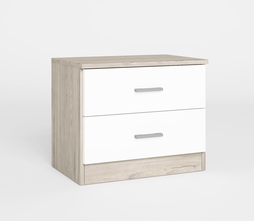Mesa de noche de 2 gavetas “Edelmira”