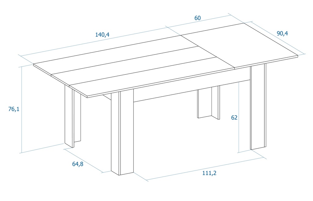 Mesa Extendible "Baco"