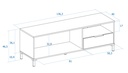 Mueble TV de 2 Puertas y 1 Gaveta "Tokio"