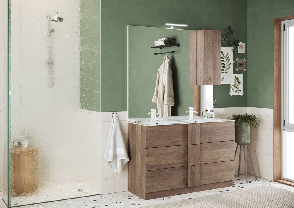Mueble de Baño con Doble Lavabo (120 cm) "Leticia"