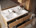 Mueble de Baño Suspendido Con Doble Lavabo (120 cm) "Leticia"
