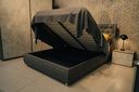 Cama canapé “Jennifer” (Queen) - gris oscuro