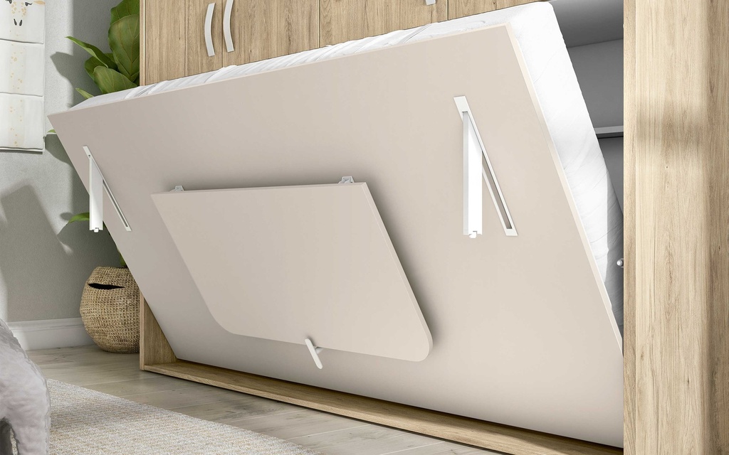 Cama Abatible Horizontal con Armario "Eshly"