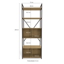 Estantería de 4 repisas con puertas “Becca”