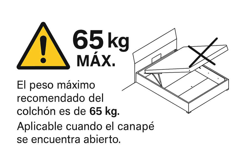 Cama Canapé "Jovita" (King) - Blanca