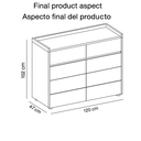 Cómoda Aparador de 8 Gavetas "Astrid"