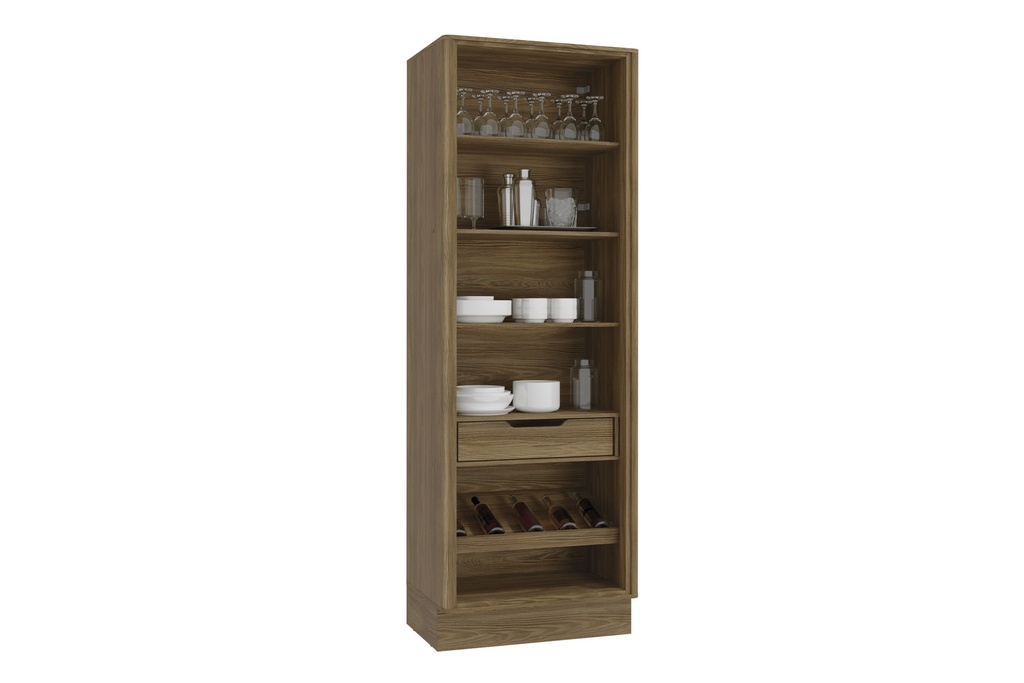 Vitrina de 2 Puertas (80cm) "Noce"