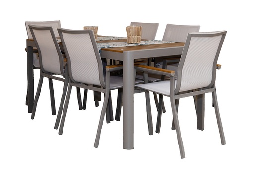 Set de Comedor Para Exterior 7 Piezas "Bracciano"