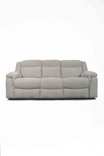 [LTRE0002-EN6686-6-3RR] Sofá 3 puestos reclinable “Carlo” (Gris Claro)