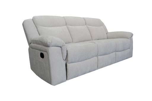 [LTRE0002-EN6686-6-3RR] Sofá 3 puestos reclinable “Carlo” (Gris Claro)