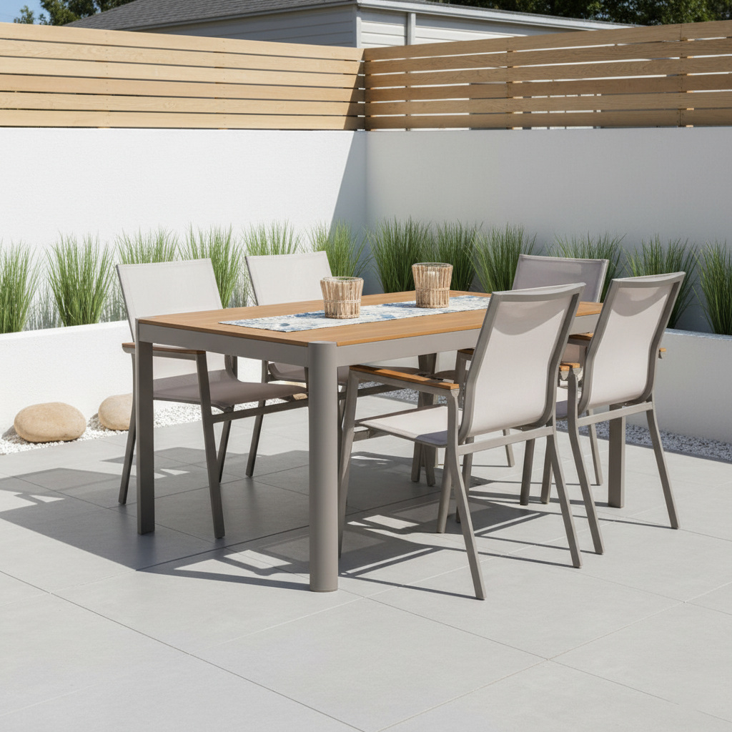 Set de comedor para exterior 7 piezas “Bracciano”
