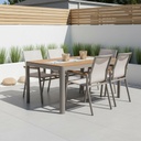Set de comedor para exterior 7 piezas “Bracciano”