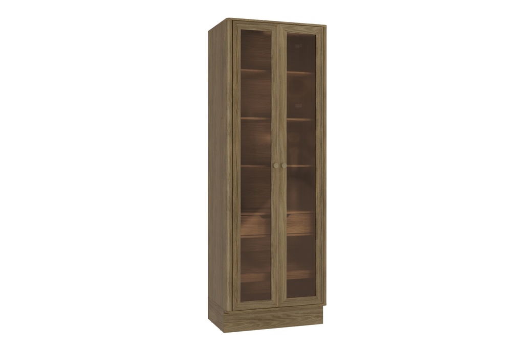 2-Door Display Cabinet (80cm) "Noce"