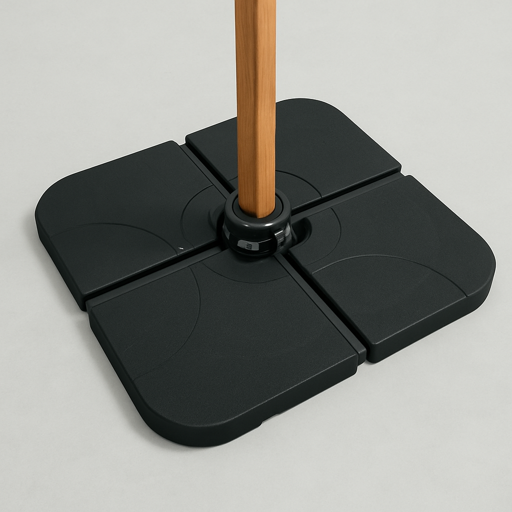 Base Plastica Para Sombrilla Cantilever Cuadrada 25kg "Garda"
