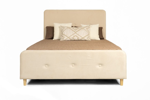 [LTSUB803FULL- HRL5] Cama “Josette” (Matrimonial) (Beige (Tela))