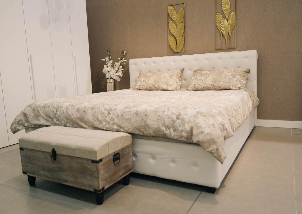 Cama Canapé "Jovita" (King) - Blanca