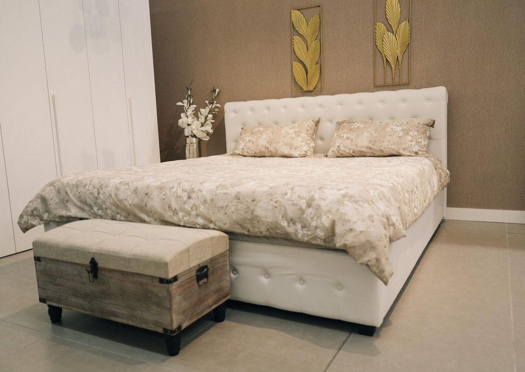 Cama canapé “Jovita” (King) - blanca