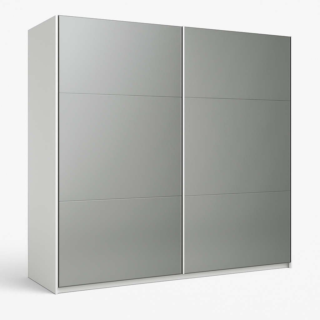 2-Sliding Door Wardrobe with Mirror "Lissette"