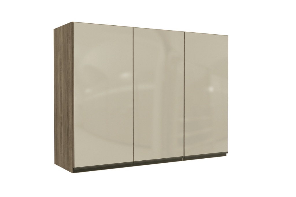 3 Door Glass Wall Cabinet (120cm) "Bianca"