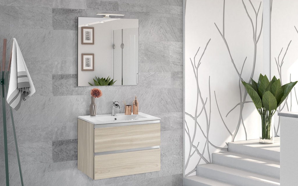 Mueble de Baño Suspendido (60 cm) + Espejo "Vittoria"