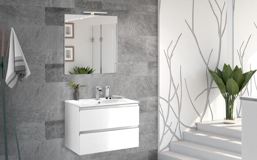 Mueble de Baño Suspendido (60 cm) + Espejo "Vittoria"
