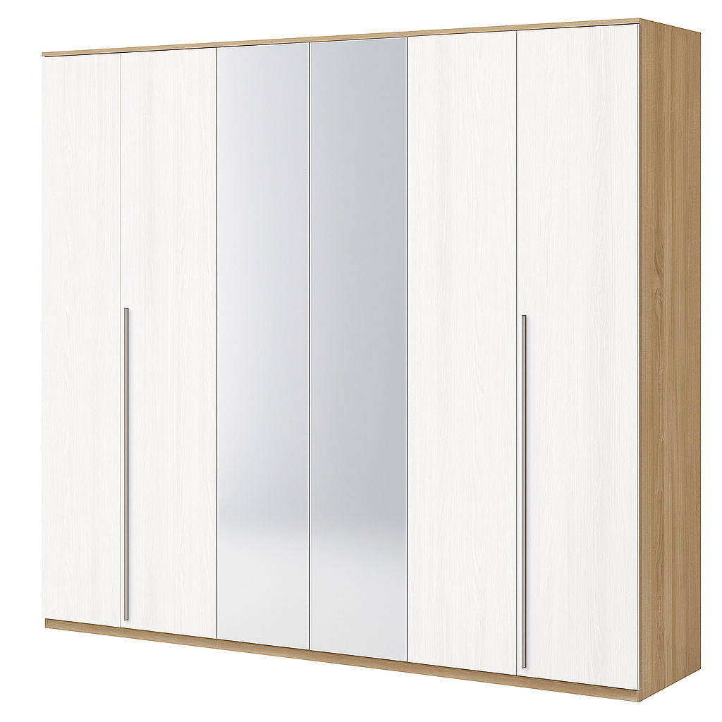 Armario de 6 Puertas con Espejo "Donatella"