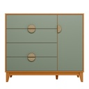 Cómoda de 4 Gavetas y 1 Puerta "Ambra"