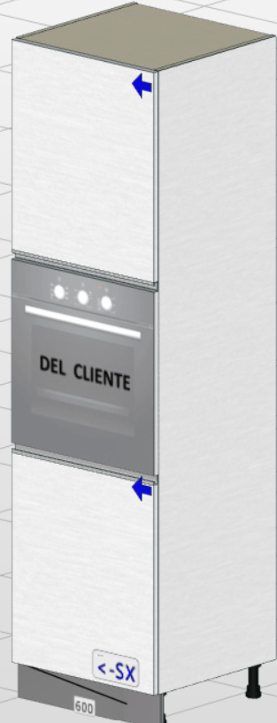 Alacena para horno de 2 puertas (2 metros) “Matilde”