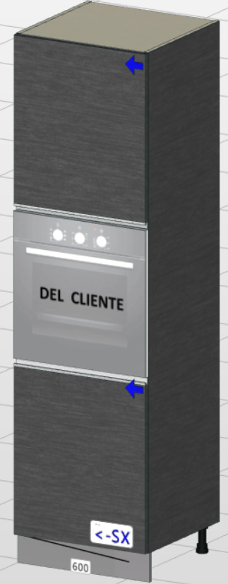 Alacena para horno de 2 puertas (2 metros) “Matilde”