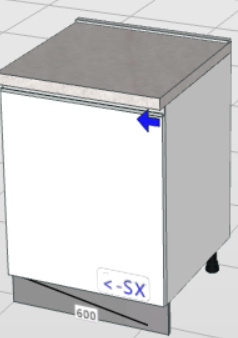 Base de 1 puerta estándar (60 cm) “Matilde”