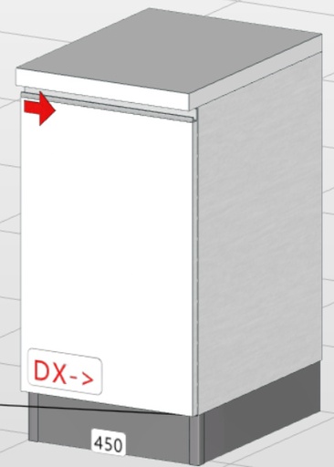 [1ZEBAAN72045A00DX] Base de 1 puerta premium (45 cm) “Matilde” (Blanco)