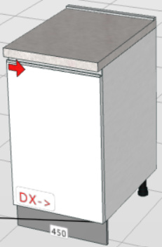 Base de fregadero 1 puerta premium (45 cm) “Matilde”