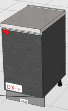 Base de fregadero 1 puerta premium (45 cm) “Matilde”