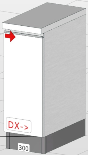 [1ZEBAAN72030A00] Base de 1 puerta premium (30 cm) “Matilde” (Blanco)