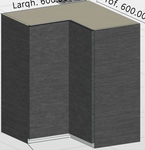 [1ZEPEAG72060B00] Aéreo esquinero tipo “L” (60x60 cm) “Matilde” (Gris)