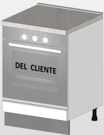 [1ZEBAFO72060A00] Base para horno y plantilla estándar (60 cm) “Matilde” (Blanco)
