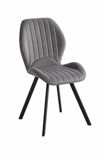 [JSC-8010-G064-6] Silla “Irene” (Gris (Terciopelo))