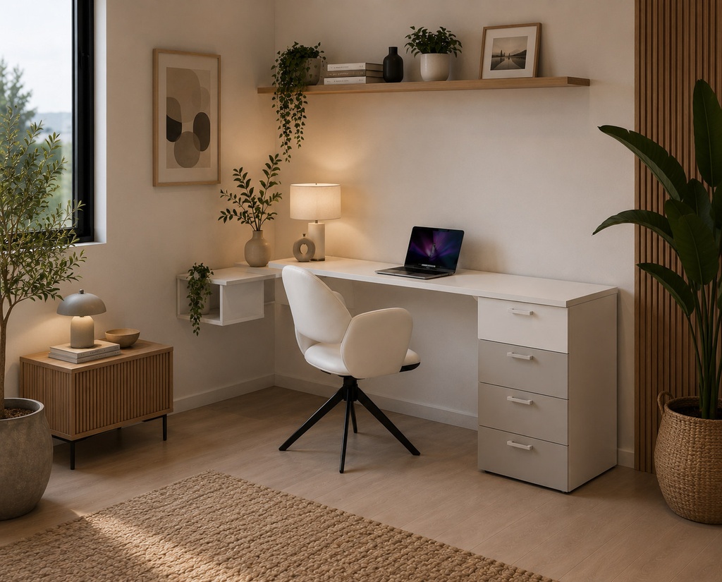 Escritorio flotante con archivero “Emilia”