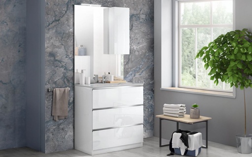 [PVTB08008600TSM] Bathroom Furniture (80 cm) + Mirror “Vittoria”.