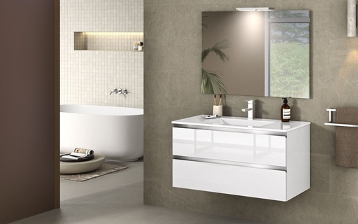 Mueble de Baño Suspendido (100 cm) + Espejo "Vittoria"