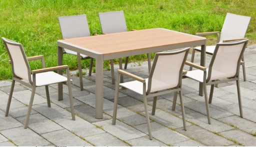 [GUARDA 7 PCS] Set de Comedor Para Exterior 7 Piezas "Bracciano"
